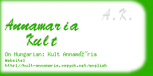 annamaria kult business card